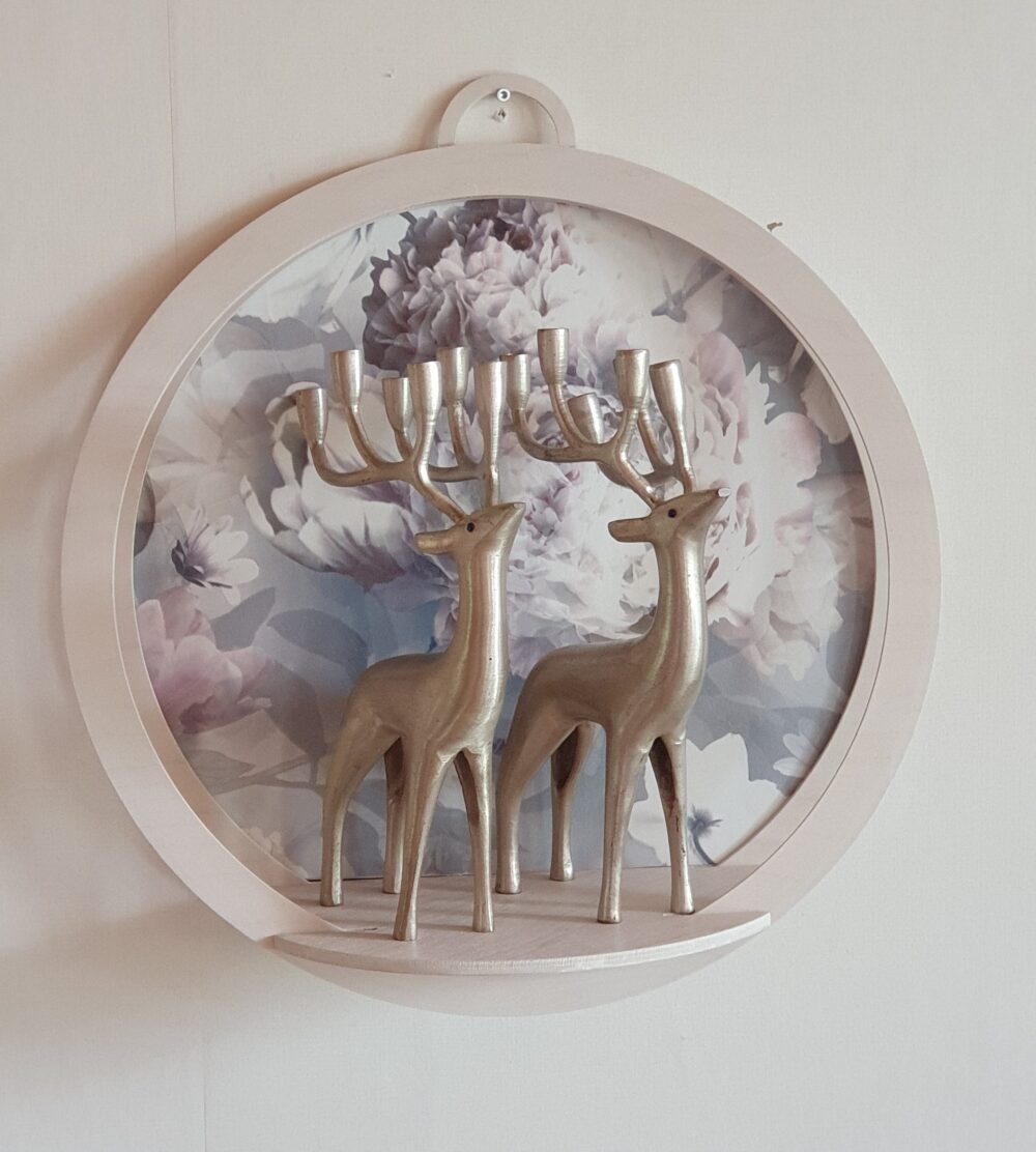 JAELLE seinäamppeli taustalevyllä | Puinen seinäkoriste kasveille - Image 6